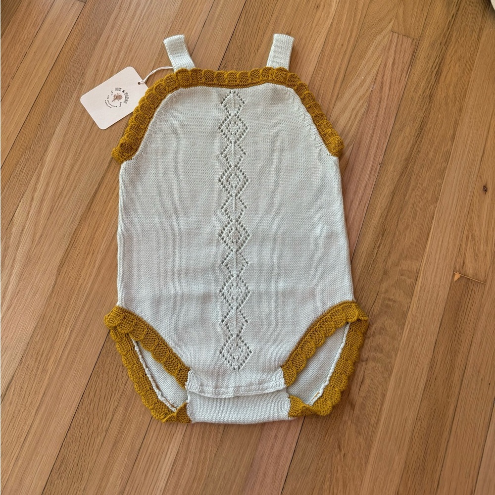 Fin & Vince Knit Scallop Onesie